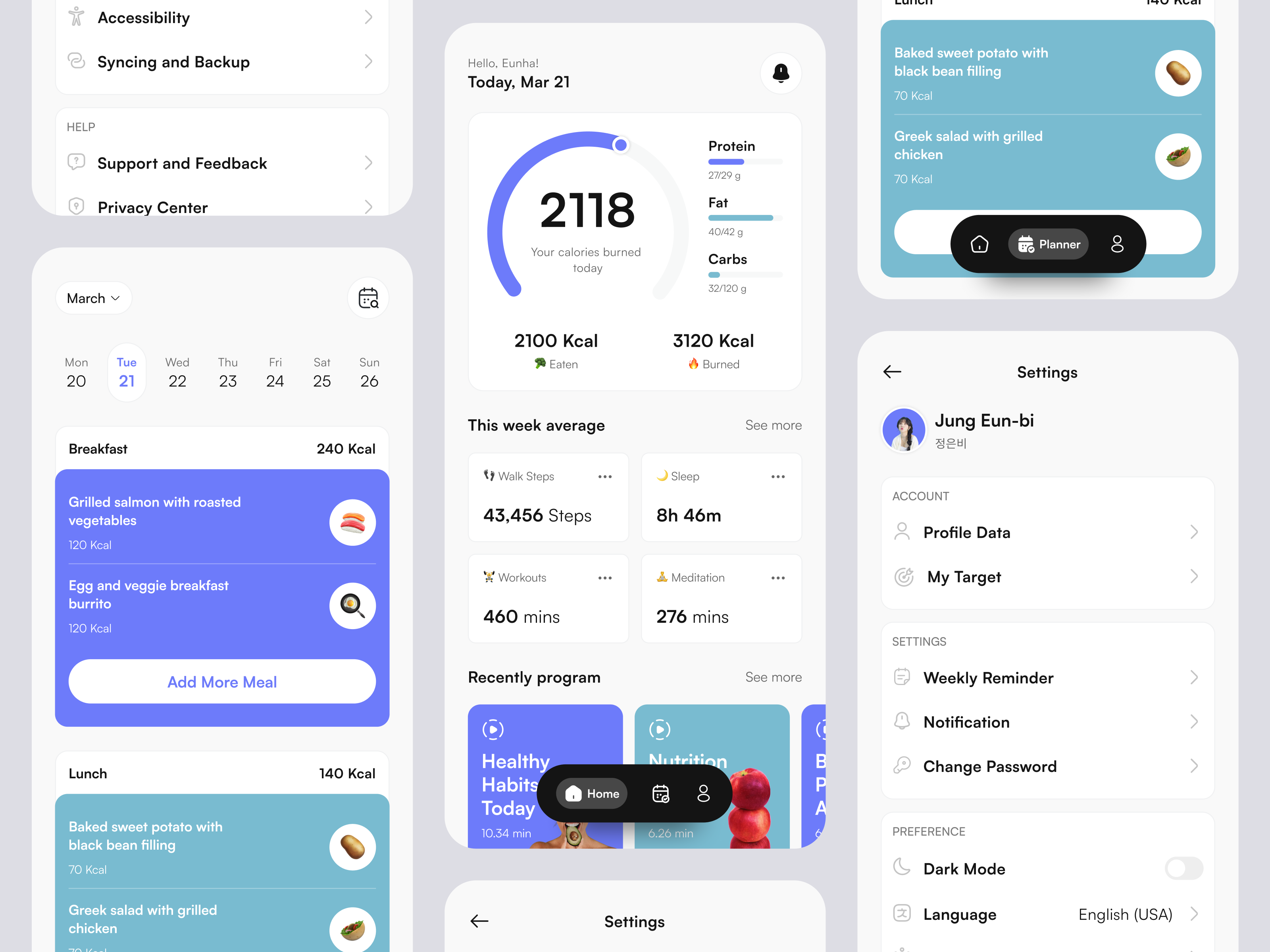 Example of UI Designer For Sports (Mobile & Web)