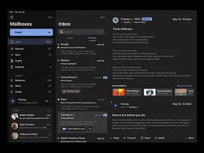 Mailbox Concept Application app design design ui ux