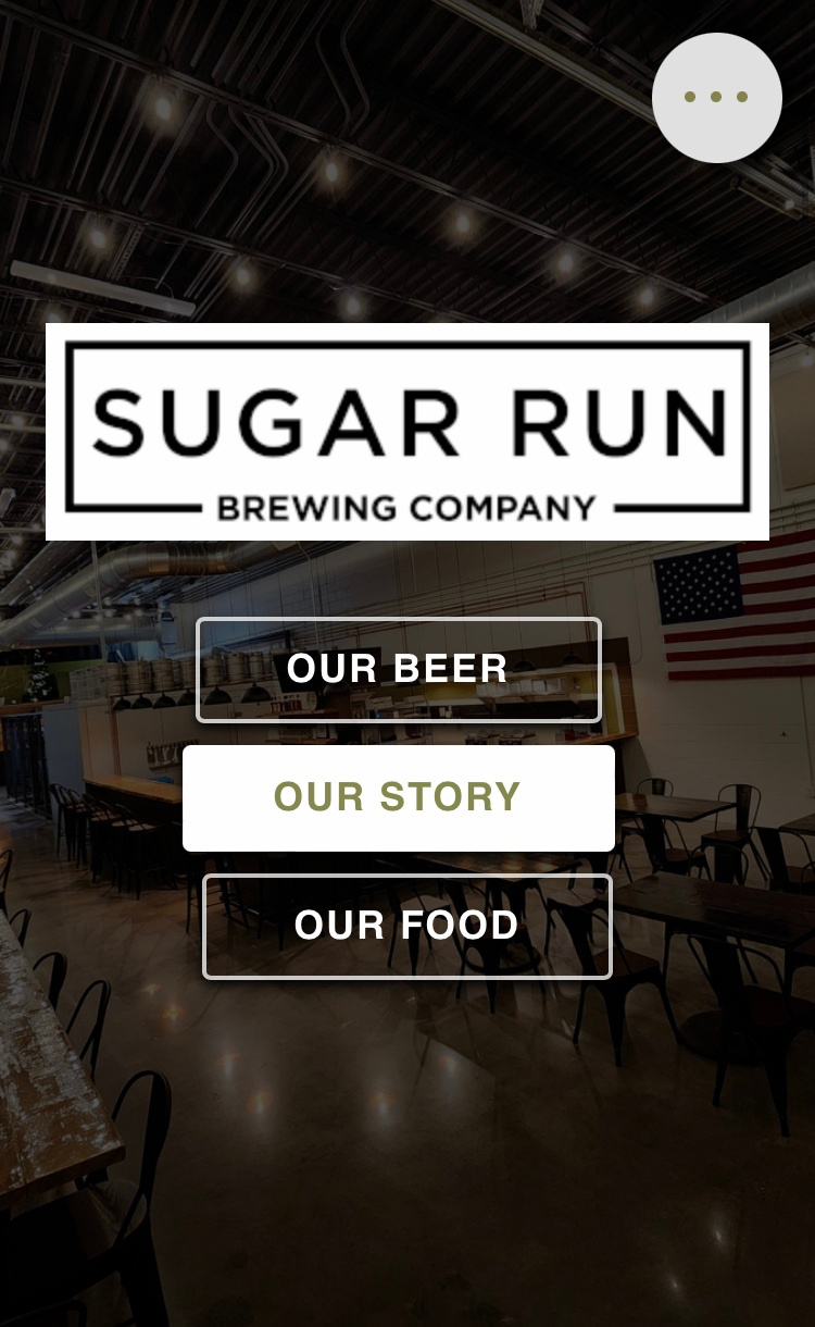sugarrunbeer.com mobile page intros. branding design graphic design logo typography web designs website