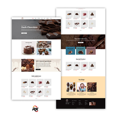 Chocolate Landing Page. branding chocolate chocolate landing page graphic design ui uiux