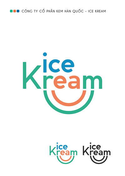 ICE KREAM LOGO branding graphic design logo quyh.c