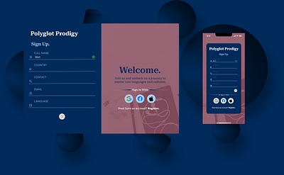 Sign Up Page - Daily UI 001/100 app design illustration ui