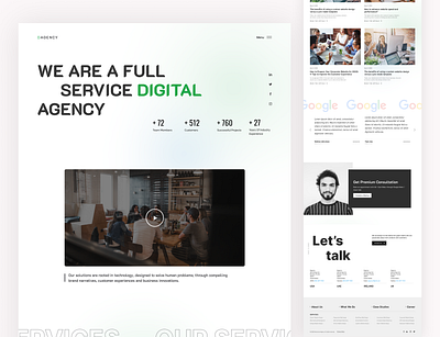 Landing page for Digital agency app design figmadesign ui designer ui ux uidesign