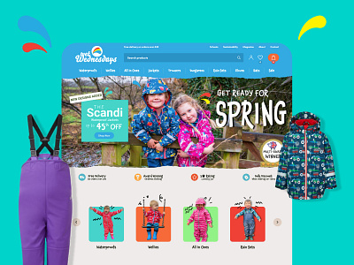 Children's Clothing Ecommerce Site children clothing colourful design ecommerce web design website