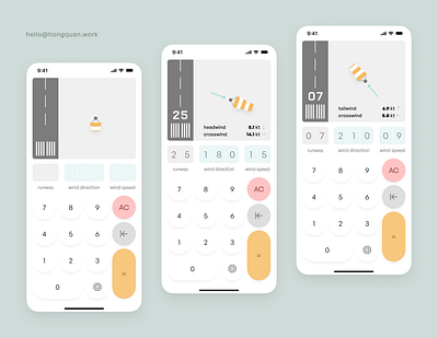 Crosswind Calculator app calculator challenge dailyui mobileapp pilot ui wind