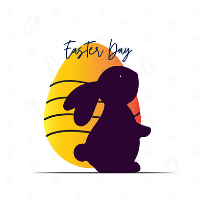 Easter day vector concept poster easter easterbunny graphic design illustration typography vector