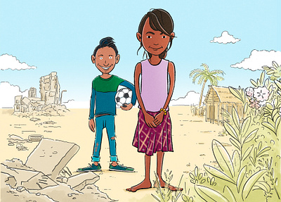 SOS Children's Villages character design charity children childrensbook comic illustration school schoolbook