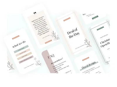 Social Media Branding bouquet branding daily ui design flower shop flowers modern plant shop post social media social media marketing story visual brand language