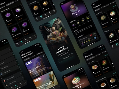 Link's Lunchables - Legend Of Zelda Recipes cooking app daily ui gaming app legend of zelda legend of zelda app mobile design nintendo recipe app ui ui design ux video games