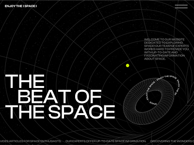 Web Design(UX+UI) for Enjoy the Space: Journey through the Space black circle cosmos dark design galaxy mars nasa planet product design site sky spaceship spacex stars ui ux web webdesign website
