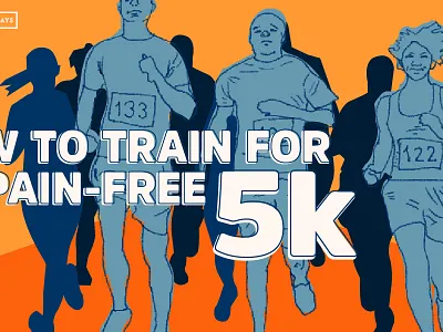 "Tips to Help Train for a 5k" Blog Graphic - Airrosti blog design graphic design healthcare illustration retro