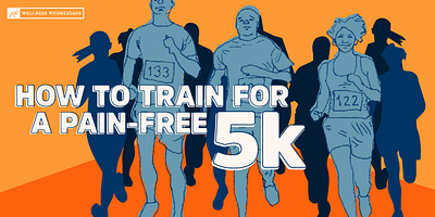 "Tips to Help Train for a 5k" Blog Graphic - Airrosti blog design graphic design healthcare illustration retro