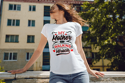 My mother is a walking miracle design graphic design illustration t shirt typography