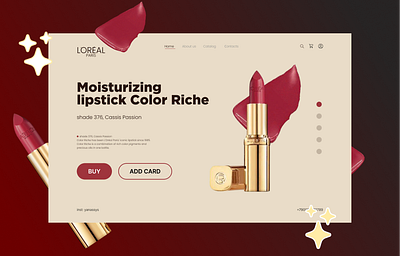 Loreal lipstick concept branding design ui ux