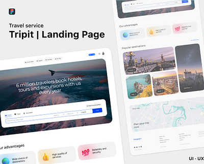 TRIPIT | Landing page design e learning landing page study travel ui ux web design