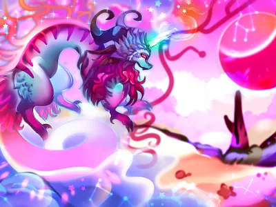 Magic Dragon character character design digital art digitalart fantasy illustration rocioam7