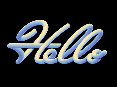 Hello illustration type typography