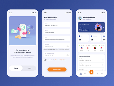 Onboarding app design ui ux