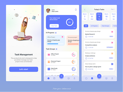 Task Manager app application design graphic design illustration logo task manager typography ui ux