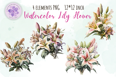 Watercolor lily Flower floral clipart flower art flower painting flowers home decor lily lily painting lily watercolor painting spring flowers watercolor watercolor clipart watercolor flower watercolor flowers watercolor lilies watercolor lily watercolour wedding clipart wedding flowers wedding invitation