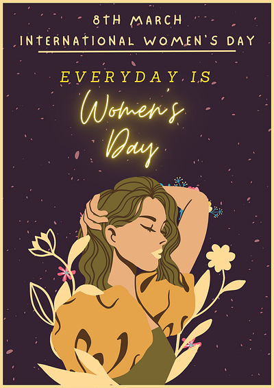Beautiful Women's Day Greeting Design! girl power