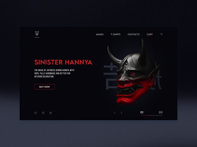 👺 japanese masks concept branding design e commerce japan logo mask ui