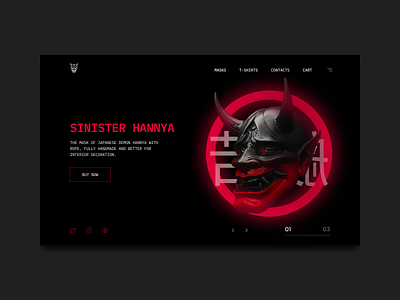 👺 japanese masks concept branding design e commerce japan logo mask ui