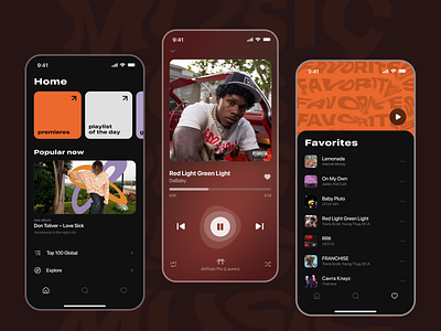 ECHO – Music App Design app artist branding echo mobile music player podcast ui ux