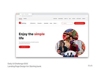 UI redesign of Sterling Bank's landing page branding design graphic design ui ux