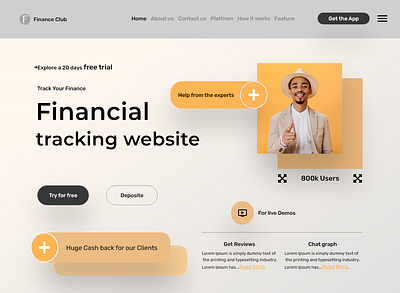 Finance tracking website branding design ui ui ux design ux web