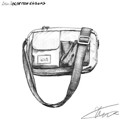 sketch sneakers and bag bag black design digital art line minimal new balance pencil procreate realistically shoulder bag sketch sneakers style unique