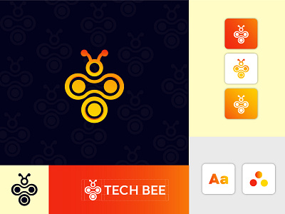 Tech Bee artify bee bee logo branding design graphic design illustration logo logo design tech tech logo techbee techbeelogo
