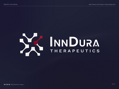 InnDura Visual Identity branding cancer doctor durability genetic engineering genetics graphic design innate laboratory logo medicine nk cells pharmacy research therapeutics visual identity