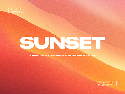 WP003 — Sunset background golden hour gradient waves orange red sunset wallpaper warm tones yellow