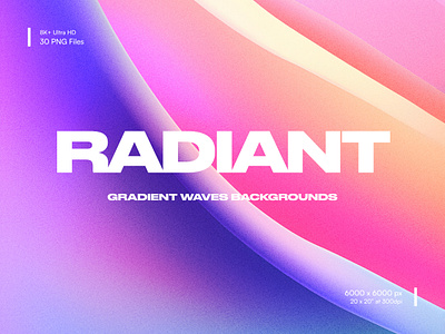 WP004 — Radiant backgrounds feminine gradient pink purple radiant vibrant wallpapers waves
