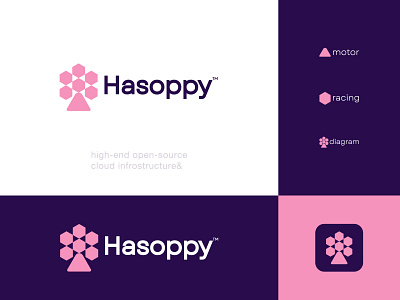 Hasoppy: Logo Design for a Web 3 & AI Learning Platform V2 artificial intelligence branding branding agency colors futurictic logo gradient logo h logo design logo logo agency logo design logo designer minimalist minimalist logo professional logo pupular logo software logo startup logo tech technology logo web 3