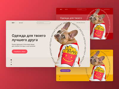 Pets clothing | Concept animal design dog friends graphic design love pets style ui ux website page