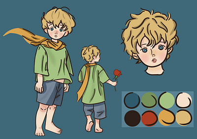 The Little Prince Interpretation - Charactersheet | 2023 char character characterconcept characterdesign charactersheet concept drawing graphic design illustration photoshop