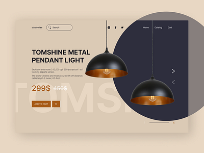 Lamp store | Web Site Design | Landing Page | Home Page UI design home lamp store ui website page