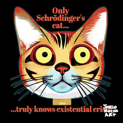 Cat Shirt : Schrodinger's cat existential crisis funny