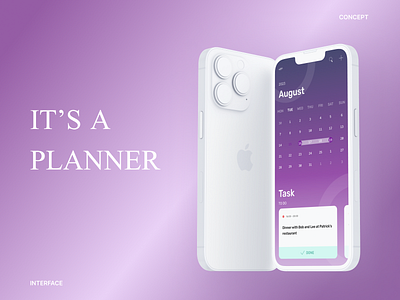 IT'S A PLANNER app design mobile planner task ui