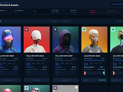 Department 77 - Bureau Inventory dark nft ui web3