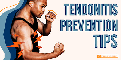 "Tendonitis Prevention Tips" Graphic - Airrosti blog design graphic design healthcare illustration pop art social media