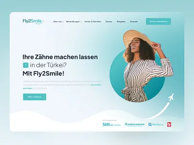Fly2Smile - dental clinic web site; landing page branding care clinic cosmetology dental dentist dentistry design doctor graphic design health implants landingpage medical medicine smile teeth ui ux website