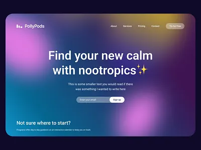 Nootropics Ui Design anxiety health healthcare medical medicine mental health nutrition supplement vitamins