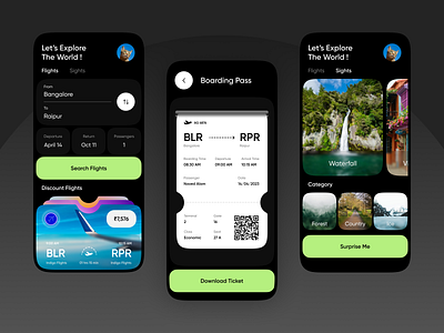 Travelling App app design minimal minimalist ui