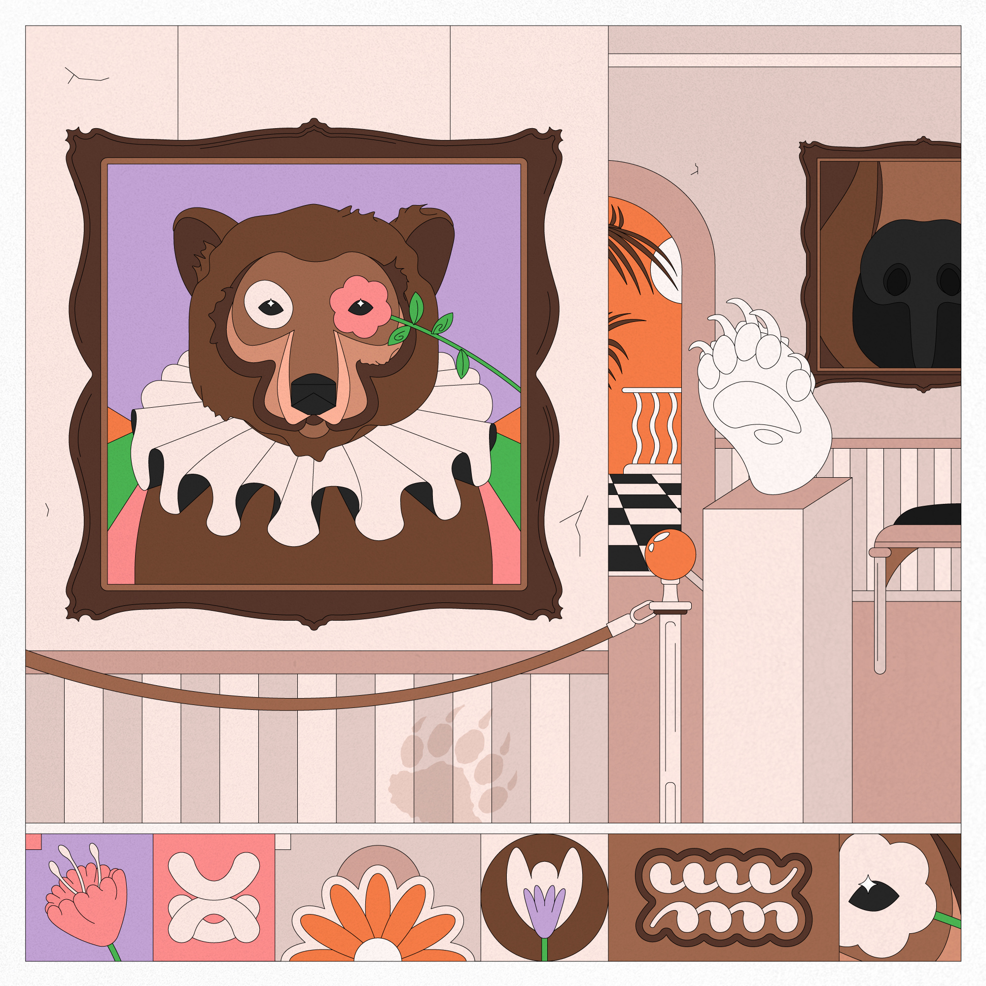 Bearxhibition animal bear bears color art color palette color scheme colorful design digital art digital artist exhibition gallery graphic art illustration illustrator spring symbols vector vector art vectorart