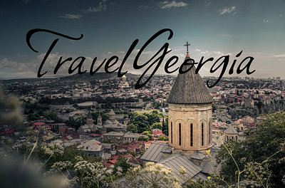 Travel Georgia design landing typography ui