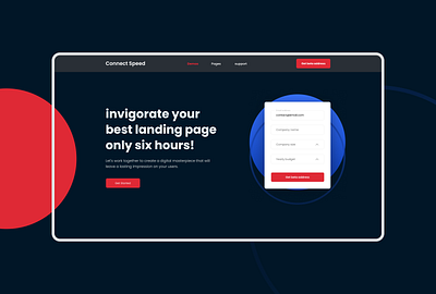 Connect Speed Landing Page UI cx designer dribbble graphicdesign landing page ui uidesigner uiinspiration uitrends uiuxdesign userexperience userinterfacedesign ux uxinspiration uxui webdesign