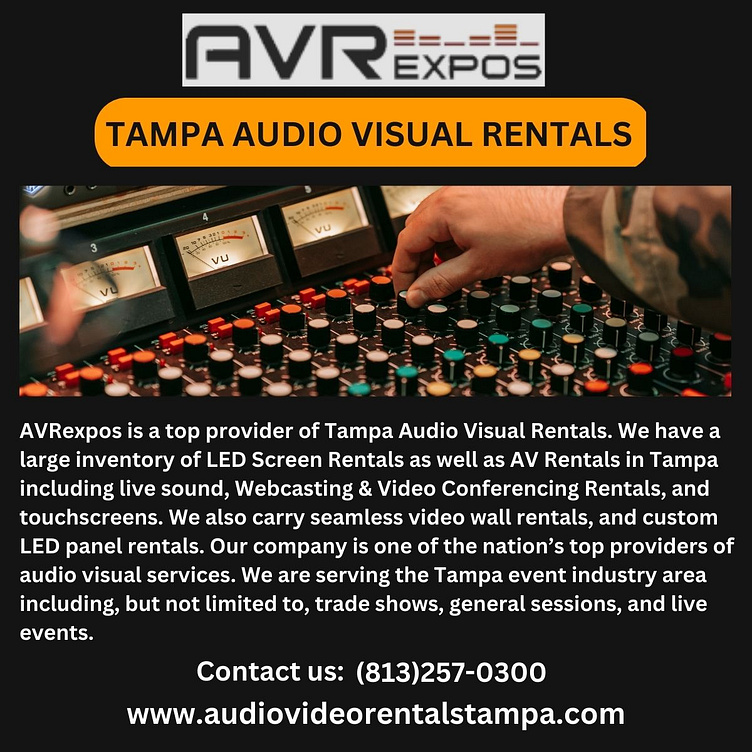 Tampa audio video rental by AVR on Dribbble